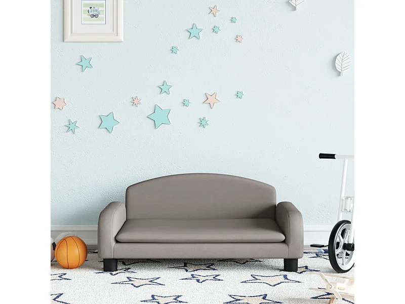 Canapé pour enfants taupe 70x45x30 cm tissu