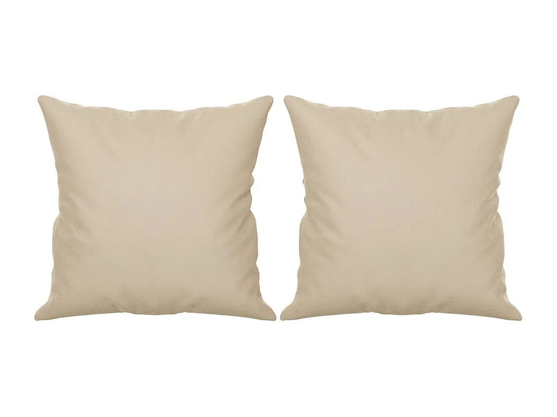 Canapé 3 places avec oreillers crème 180 cm tissu microfibre