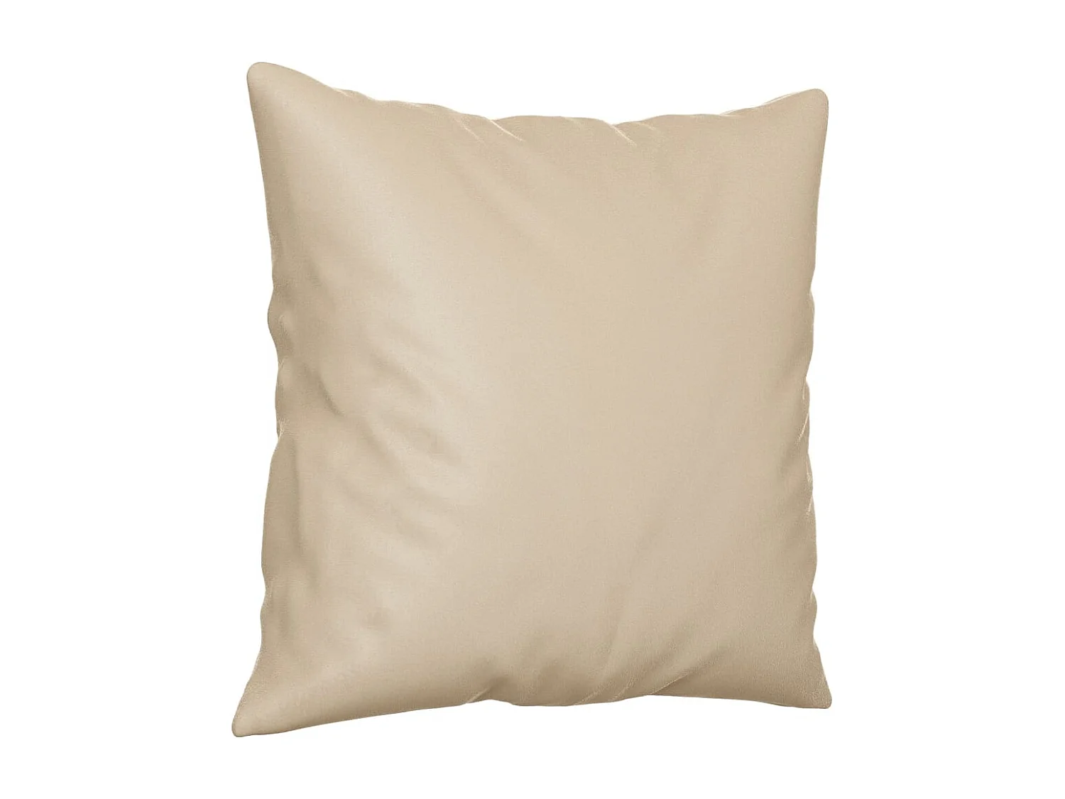 Canapé 3 places avec oreillers crème 180 cm tissu microfibre