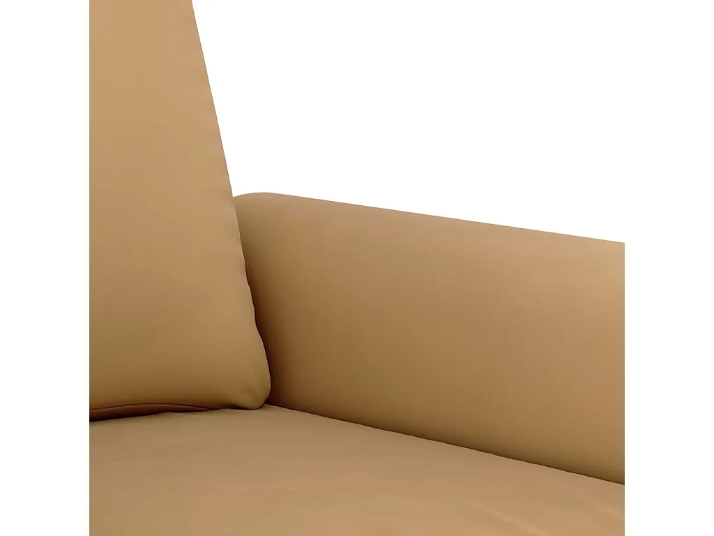 Set di 3 divani con cuscini in velluto marrone