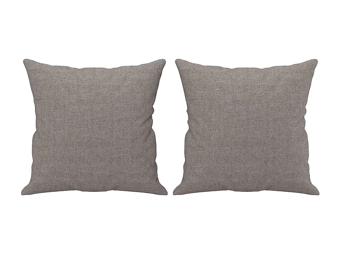 Ensemble de canapés 2 pcs avec coussins taupe tissu