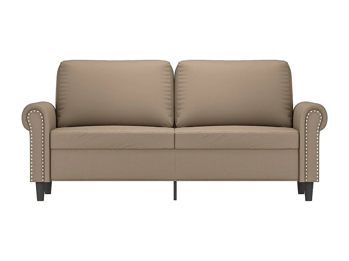 2-Sitzer-Sofa Cappuccino 140 cm Kunstleder