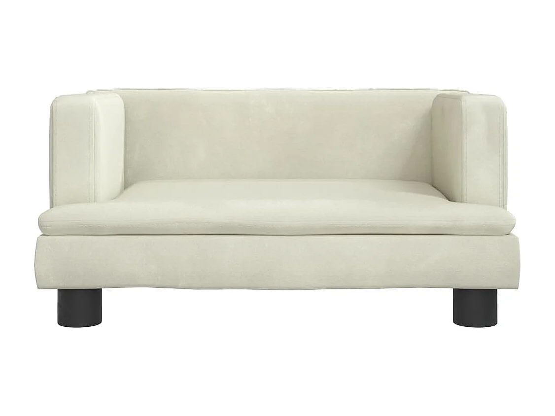 Divano per bambini crema 60x40x30 cm velluto