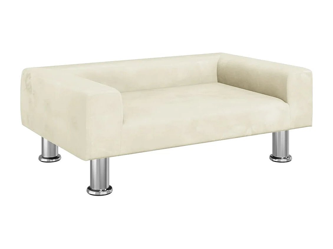 Divano per bambini crema 70x45x26,5 cm velluto