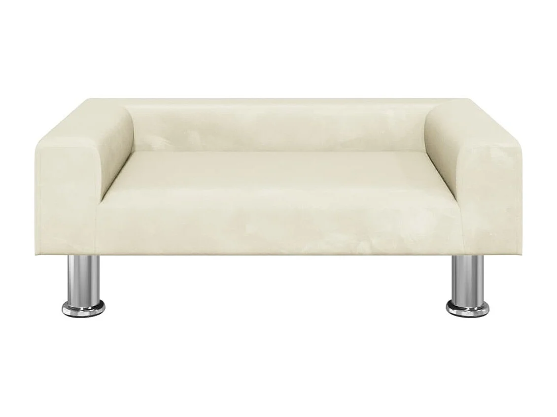 Divano per bambini crema 70x45x26,5 cm velluto