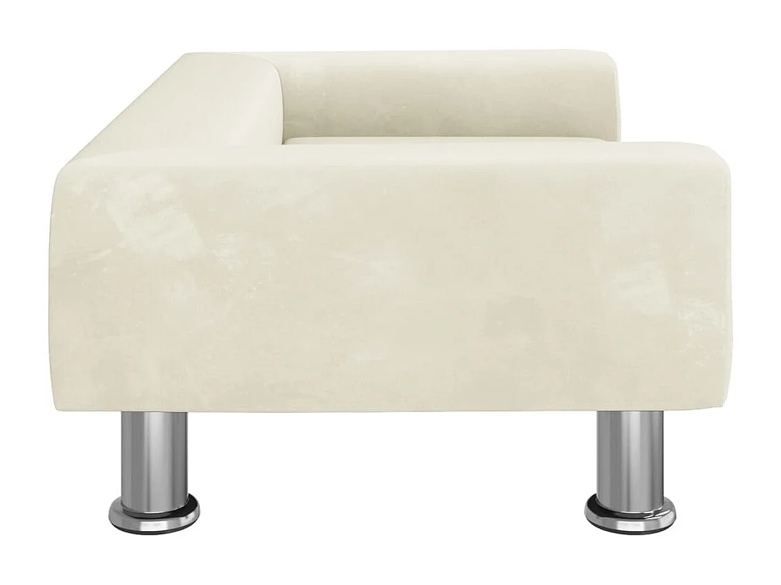 Divano per bambini crema 70x45x26,5 cm velluto