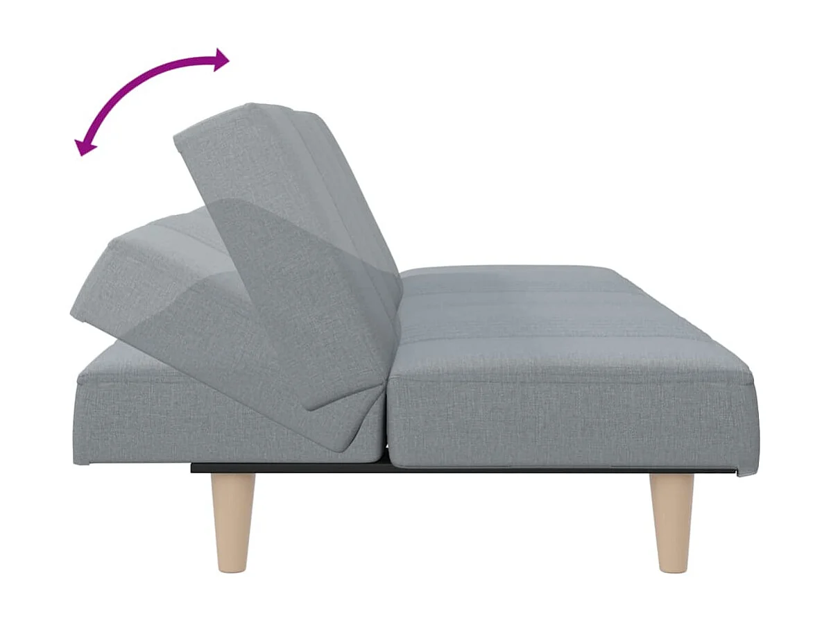 Canapé-lit à gris clair tissu