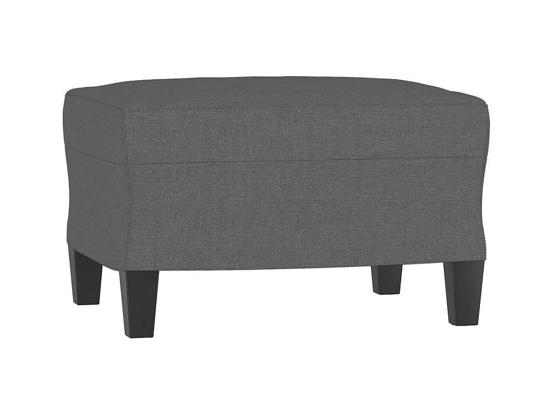 3-teiliges Sofaset mit Kissen, dunkelgrauer Stoff