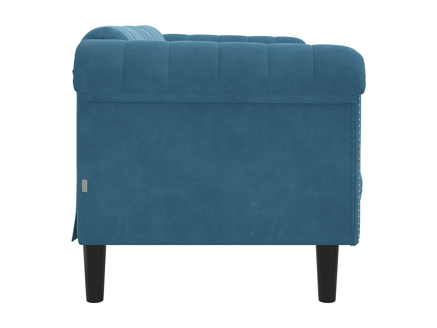 Blaues 2-Sitzer-Sofa aus Samt
