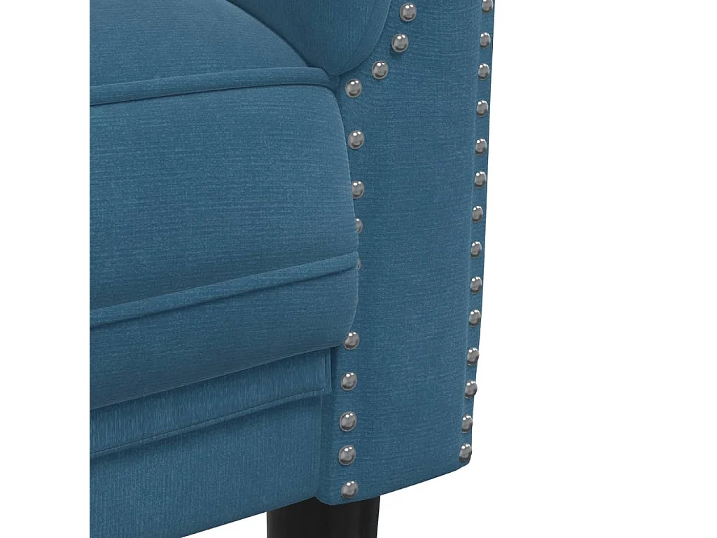 Blaues 2-Sitzer-Sofa aus Samt
