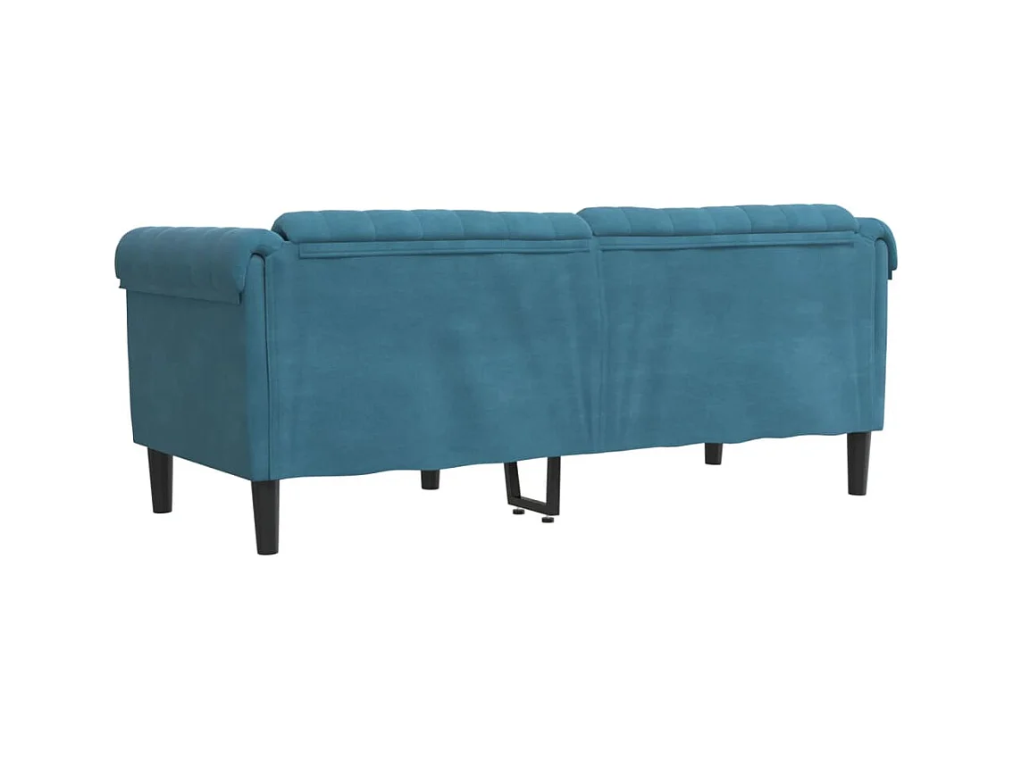 Canapé à 2 places bleu velours