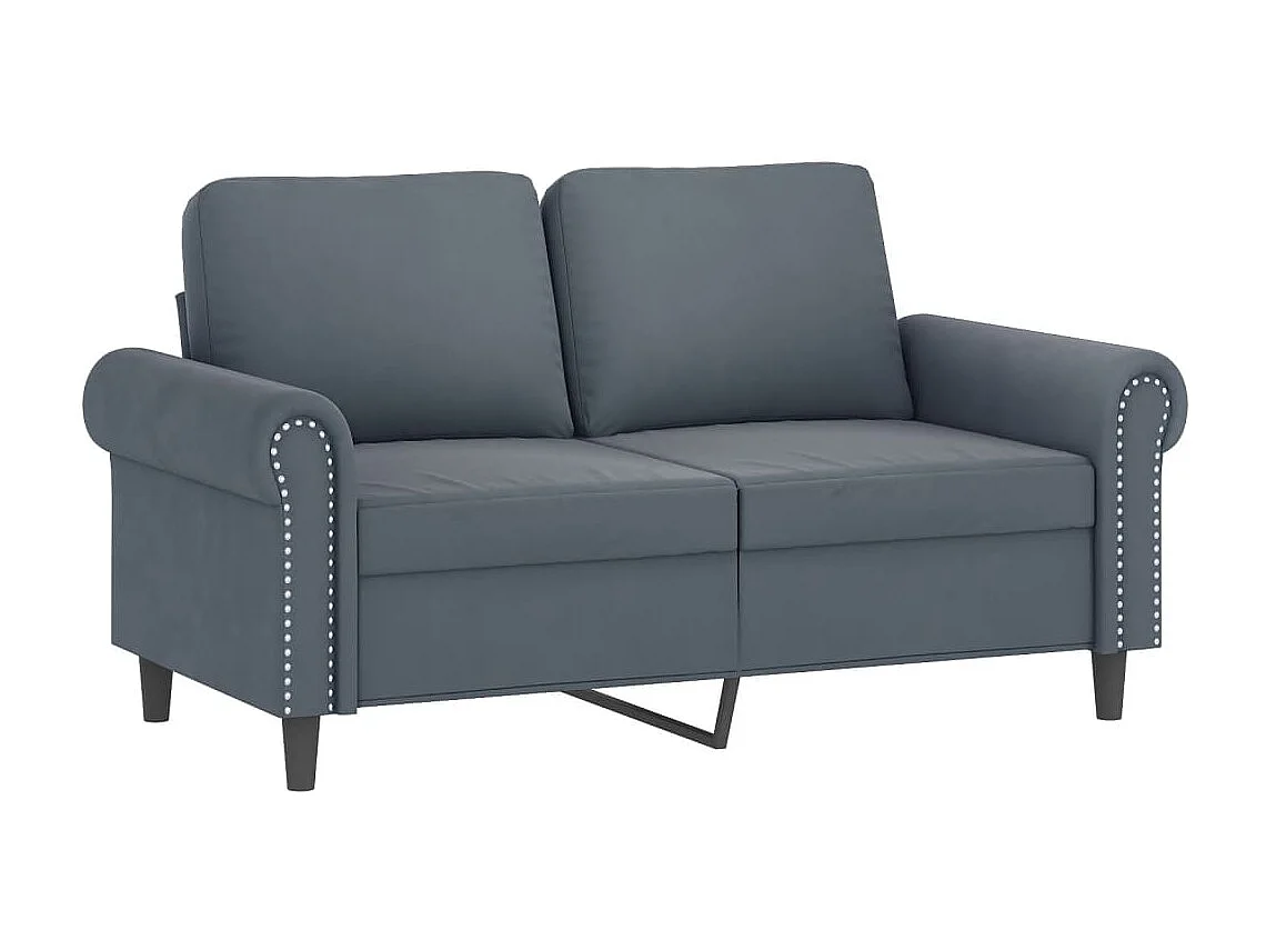 Ensemble de canapés 3 pcs avec coussins Gris foncé Velours