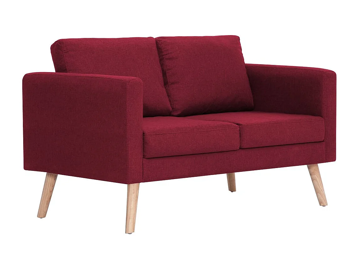 Ensemble de canapé 2 pcs Tissu Rouge bordeaux
