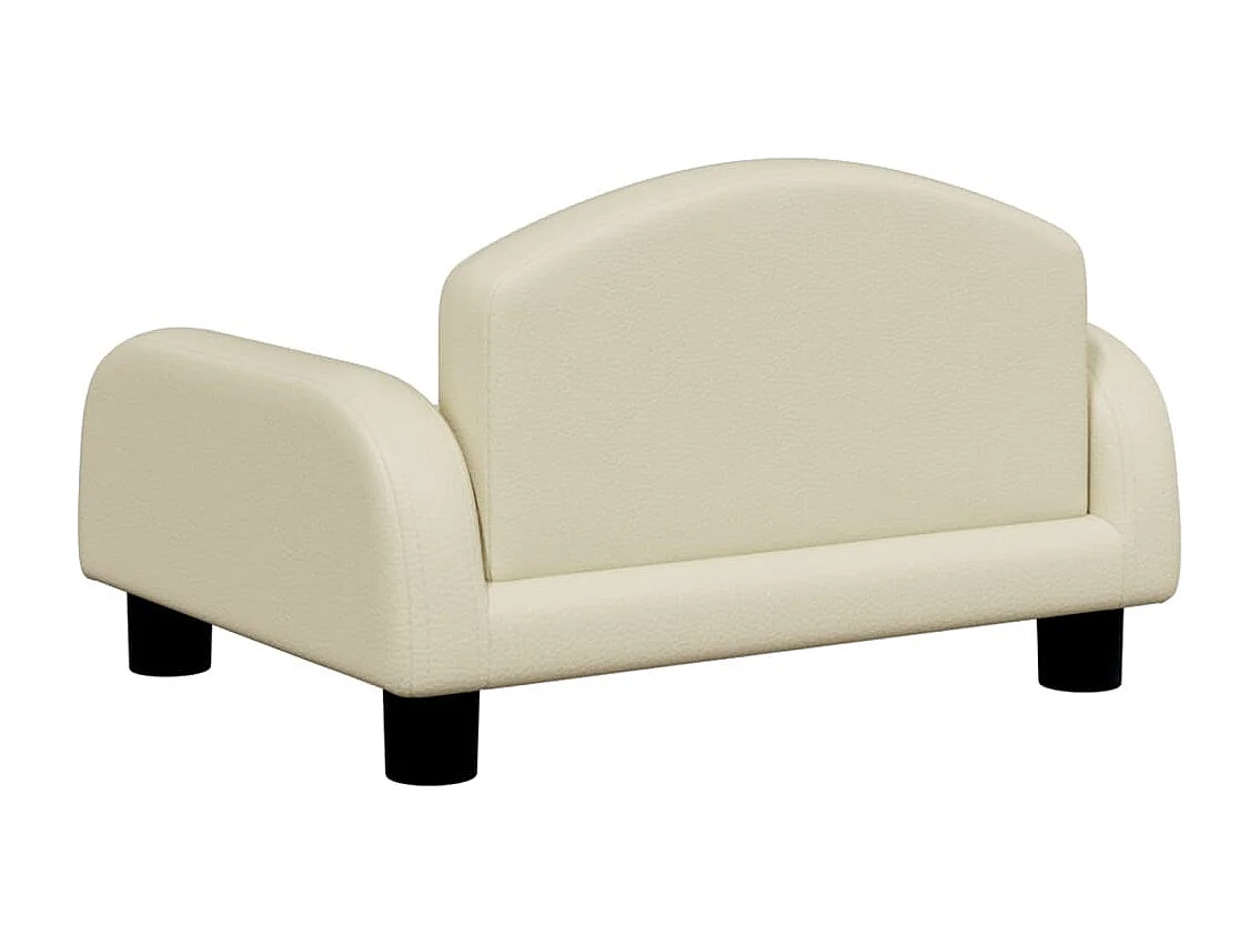 Canapé pour enfants crème 50x40x30 cm similicuir