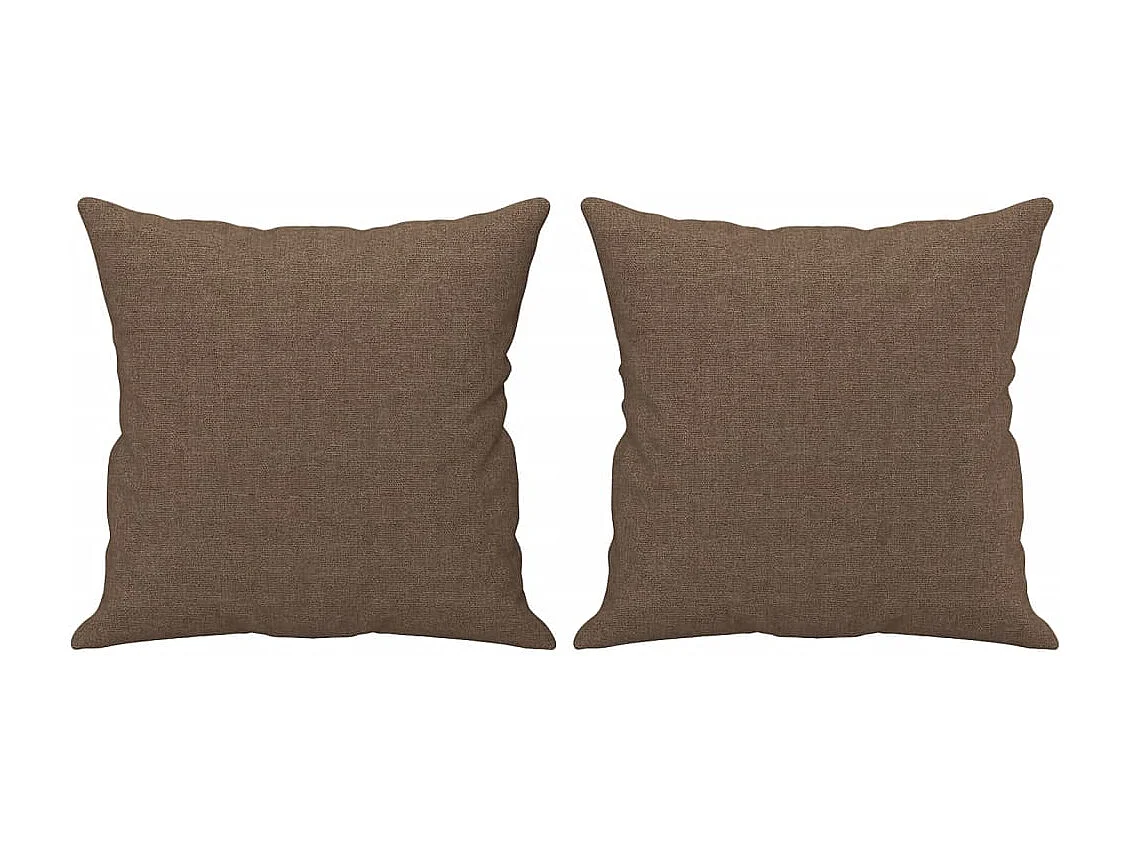 Conjunto de sofá de 3 piezas con cojines de tela marrón