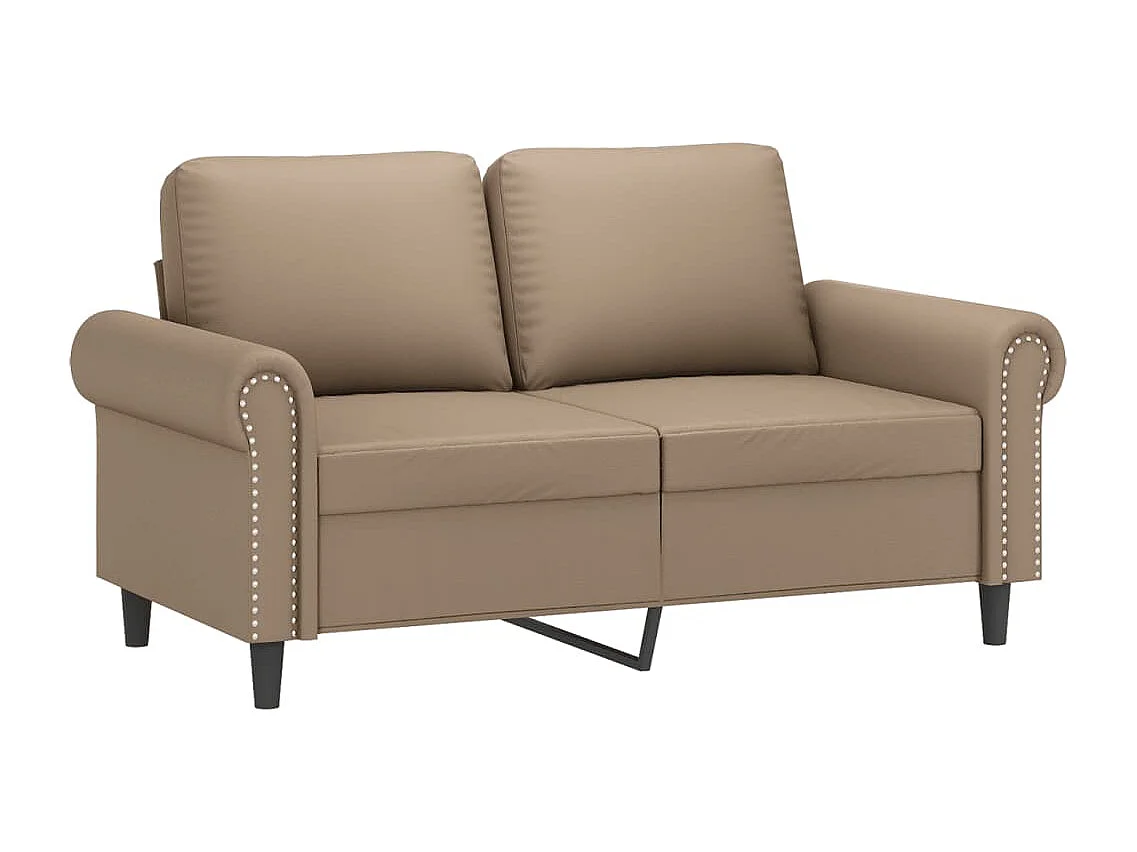 tlg. Sofagarnitur mit Cappuccino Kissen Kunstleder