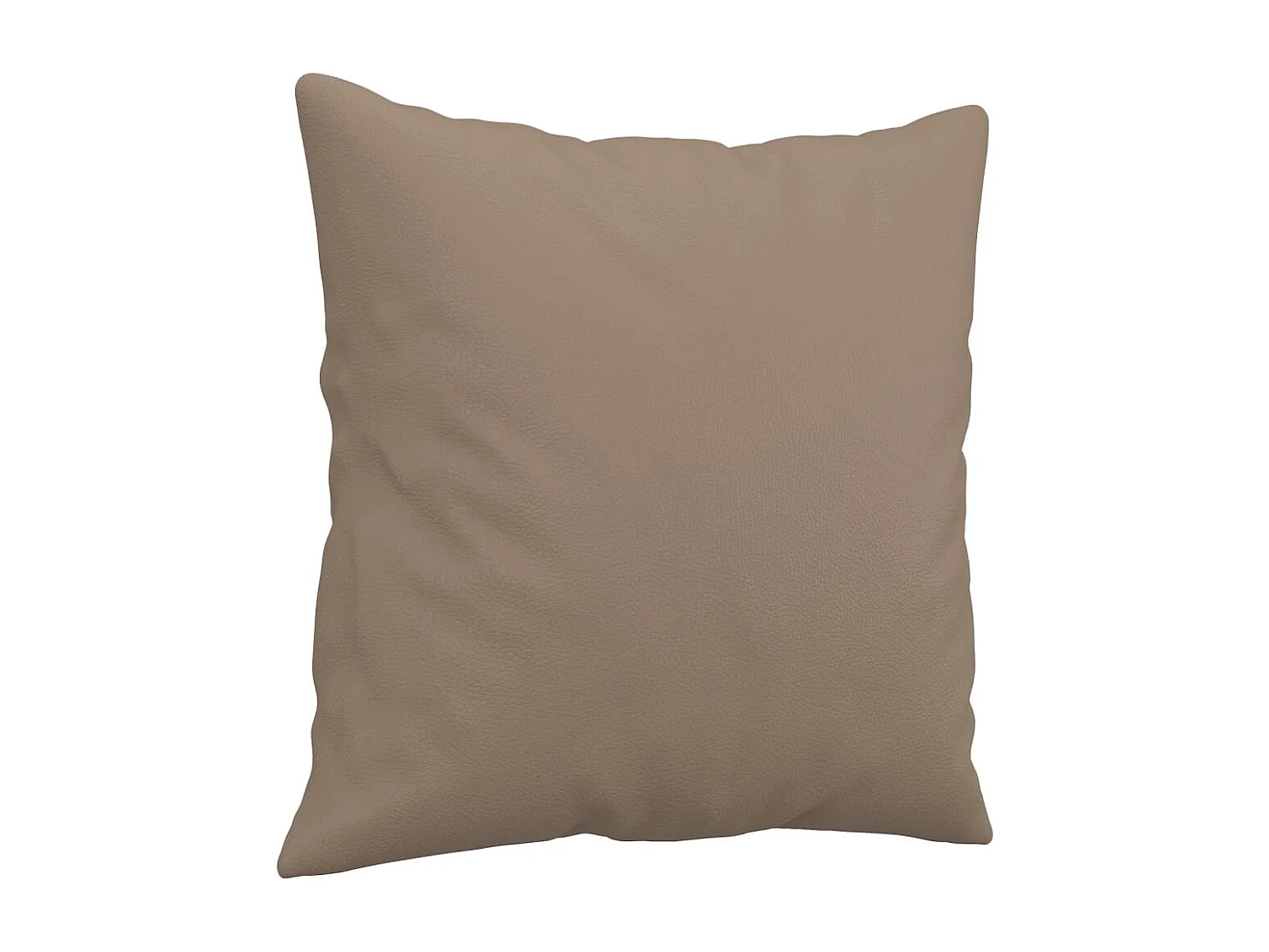 Conjunto de sofá de 2 piezas con cojines capuchino de piel sintética