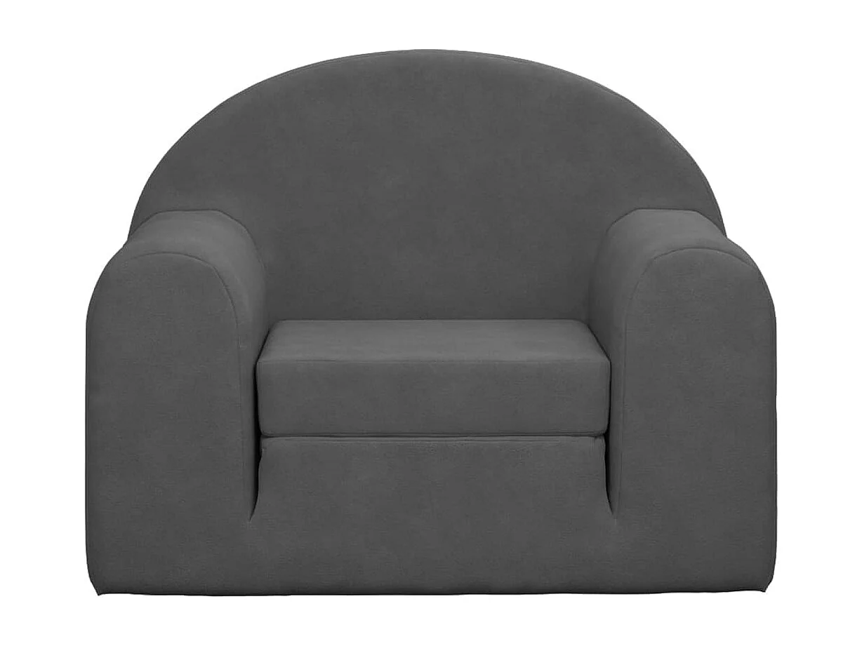 Canapé-lit pour enfants anthracite peluche douce