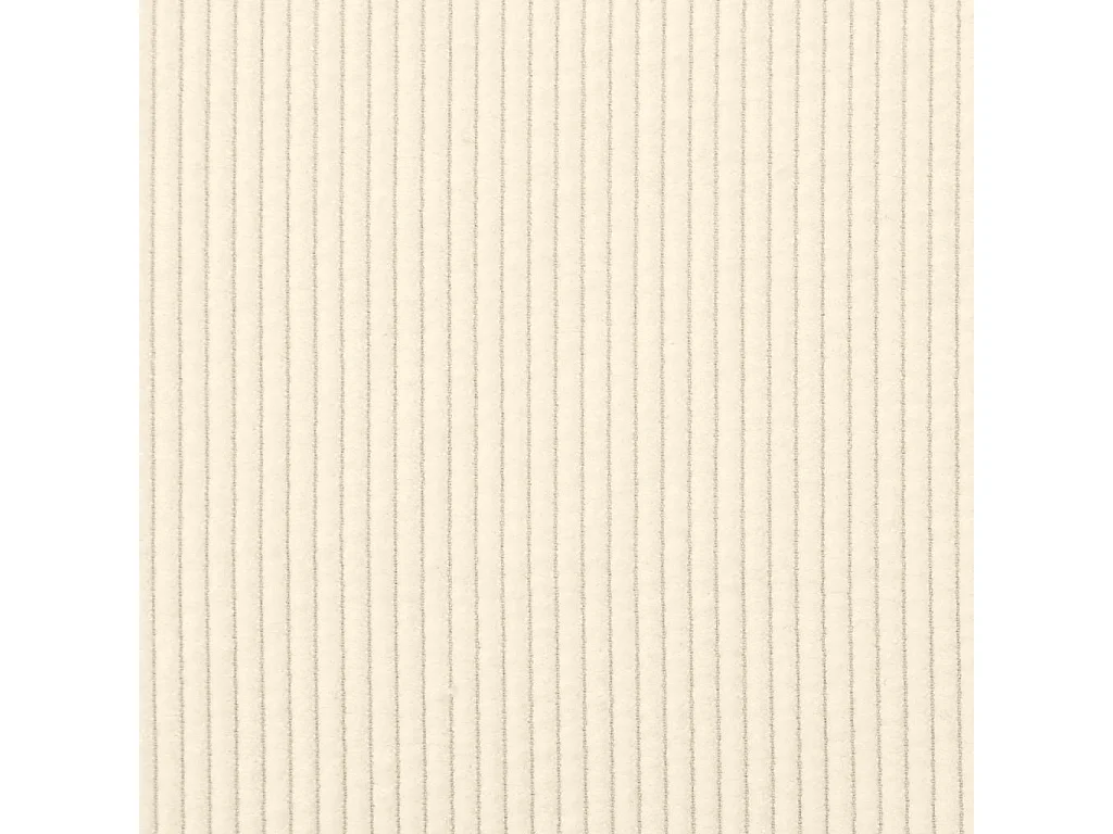 Divano a due posti color crema 109 cm tessuto velluto a coste