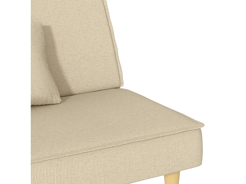 Divano letto in tessuto color crema