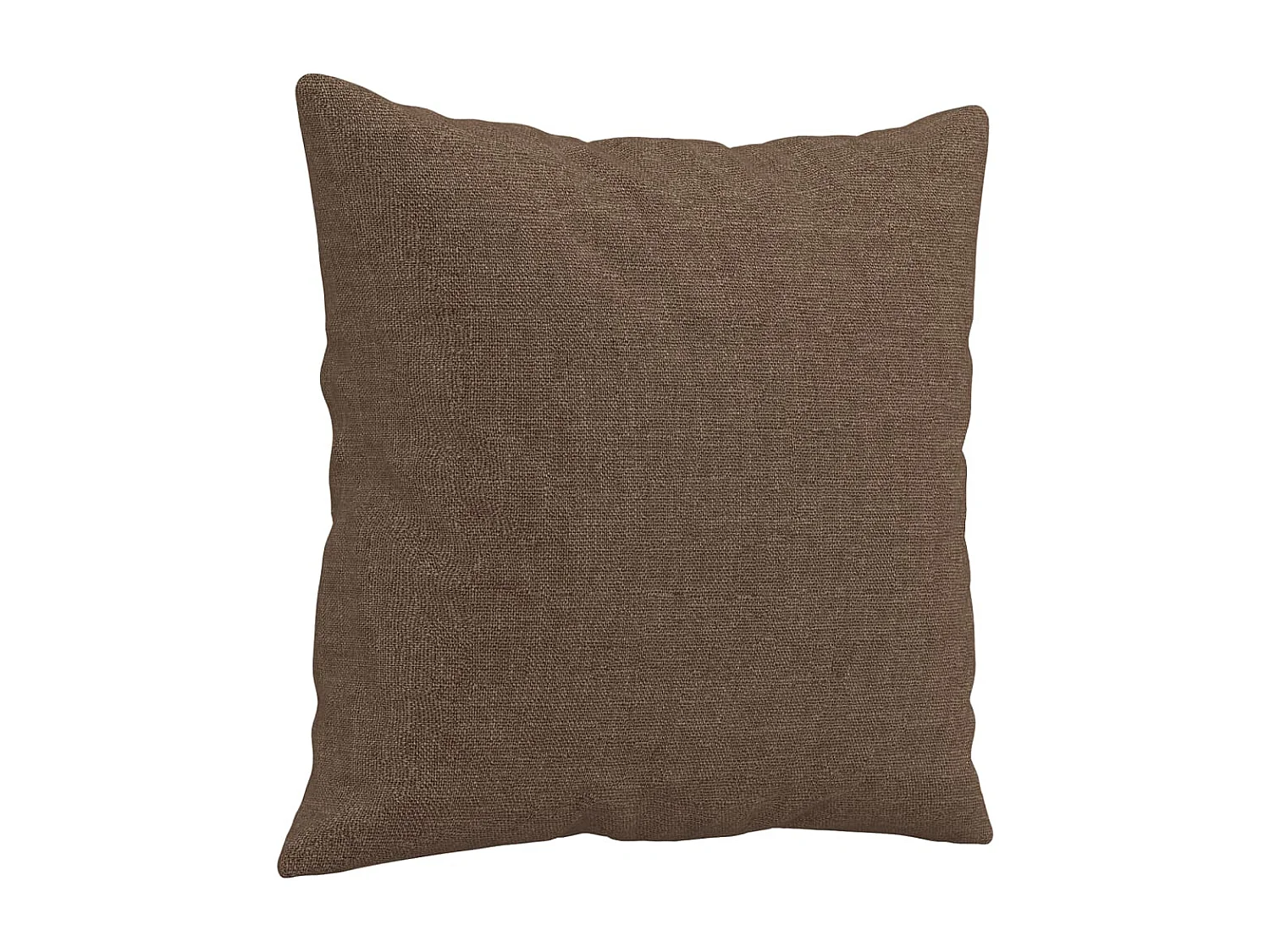 Canapé 2 places avec oreillers décoratifs marron 140 cm tissu