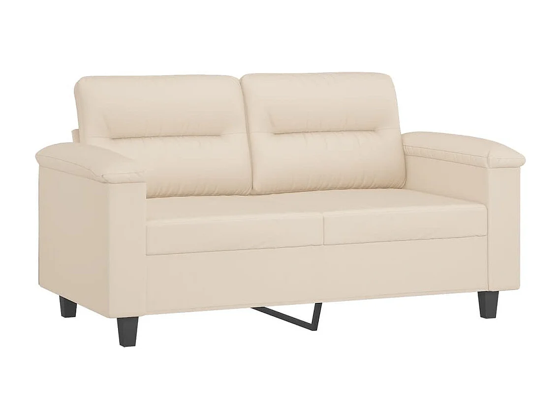 Ensemble de canapés 3 pcs avec coussins Beige Tissu microfibre