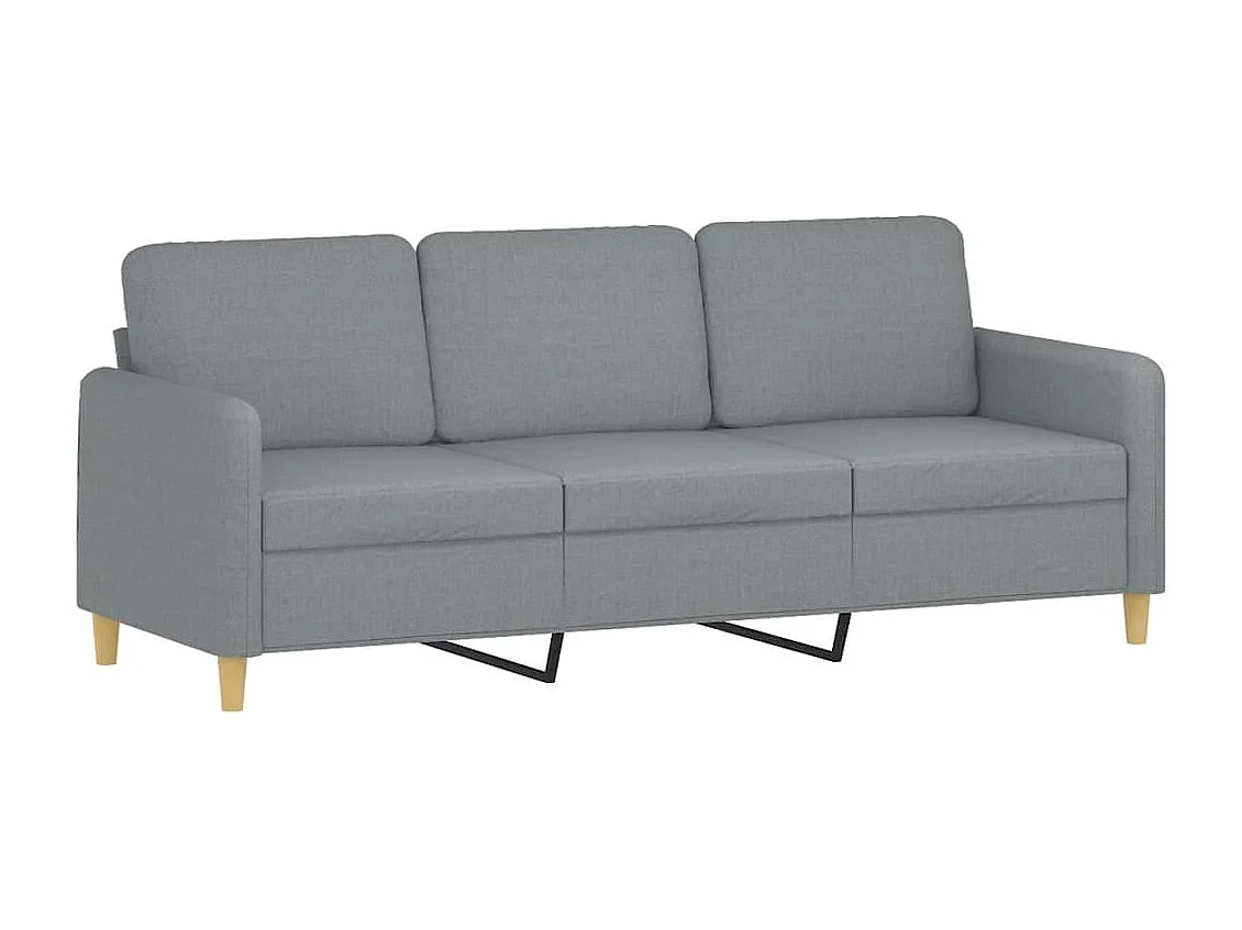 3-Sitzer-Sofa Hellgrau 180 cm Stoff
