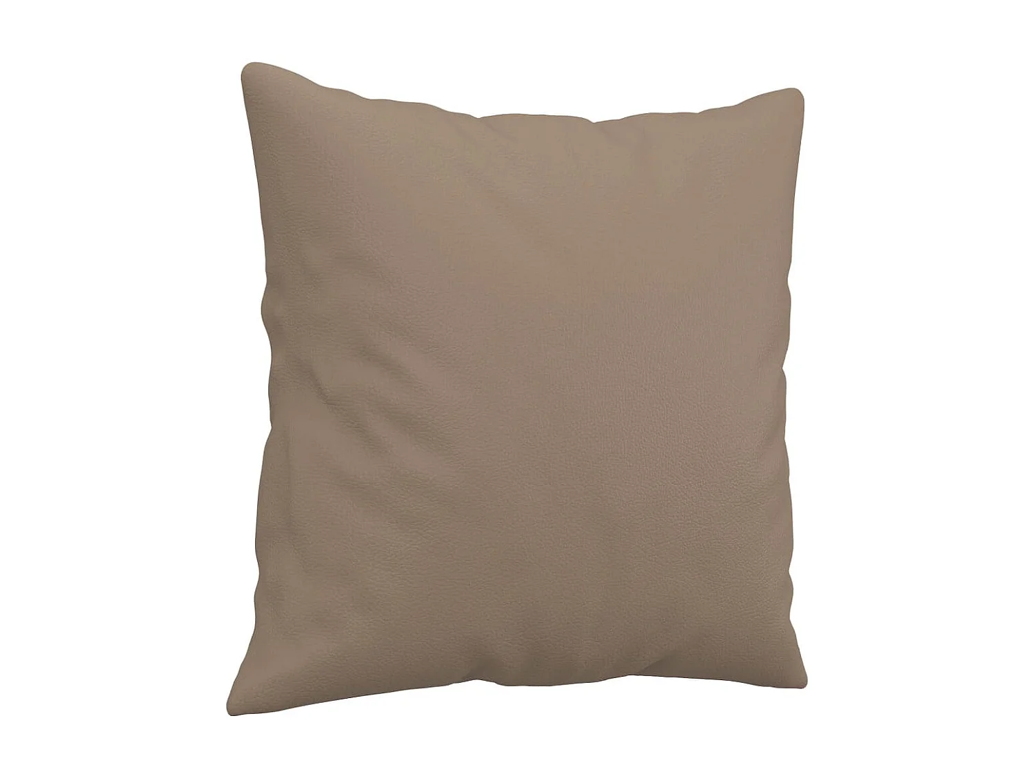 Sofá 2 plazas con cojines capuchino 140 cm polipiel