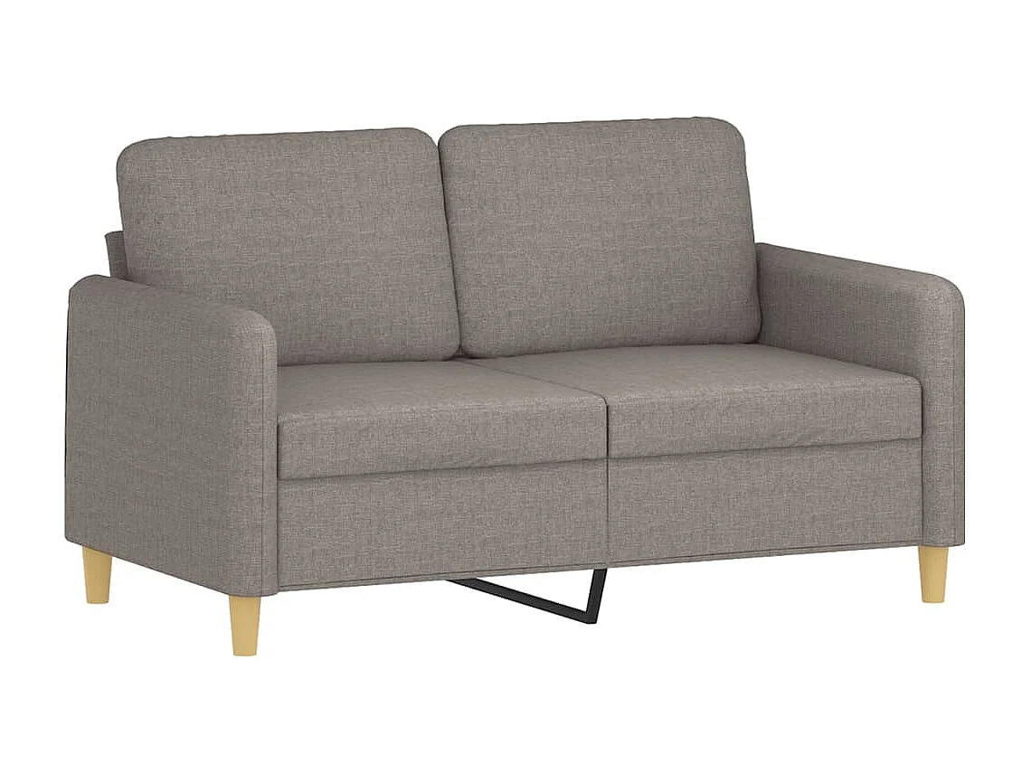 3-teiliges Sofa-Set mit taupefarbenen Stoffkissen