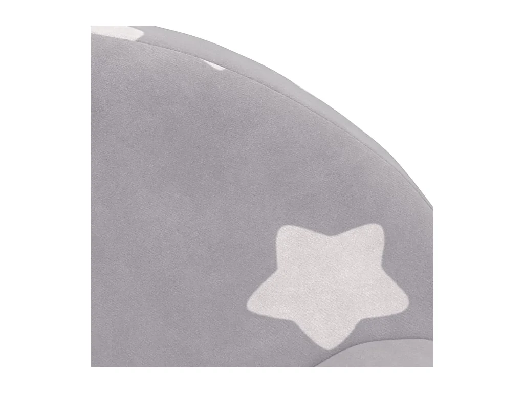 Canapé-lit pour enfants gris clair avec étoiles peluche douce