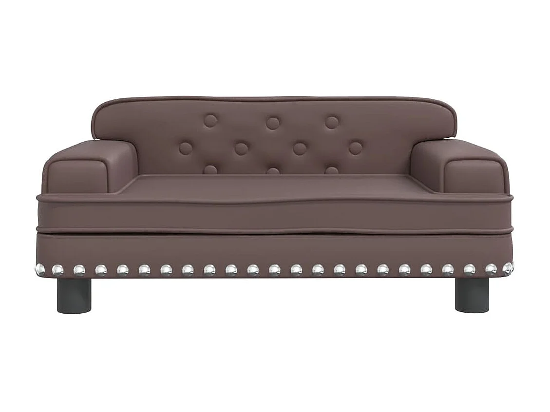 Kinderbank bruin 70x45x30 cm imitatieleer