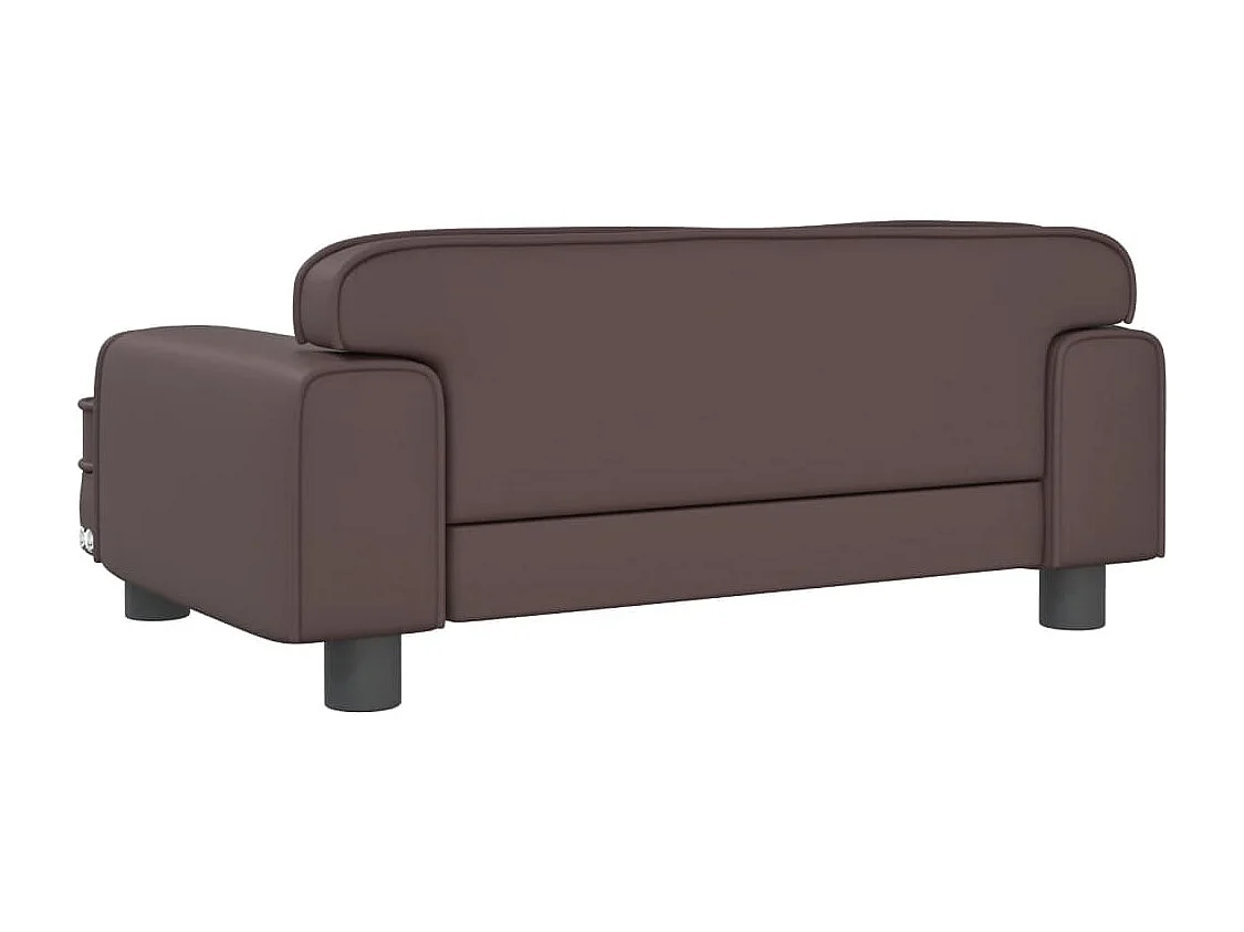 Kinderbank bruin 70x45x30 cm imitatieleer