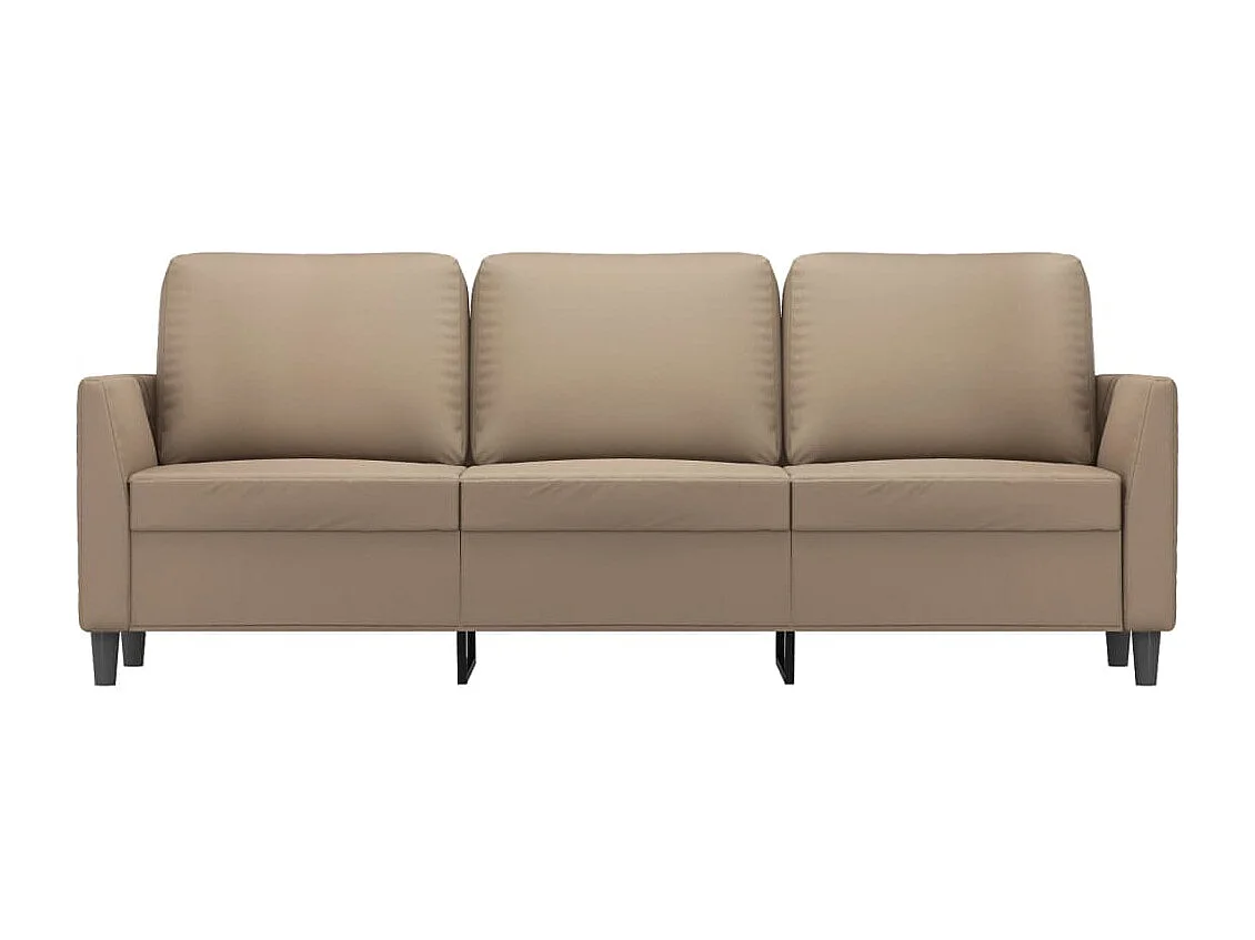 3-Sitzer-Sofa Cappuccino 180 cm Kunstleder