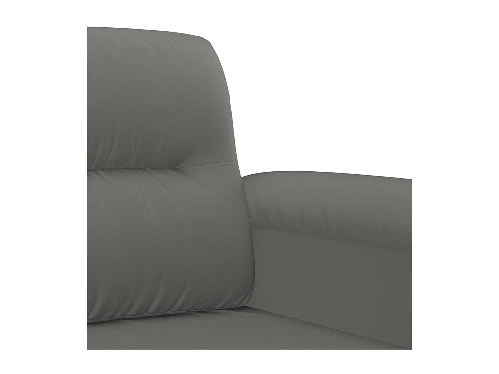 Ensemble de canapés 4 pcs coussins gris foncé tissu microfibre