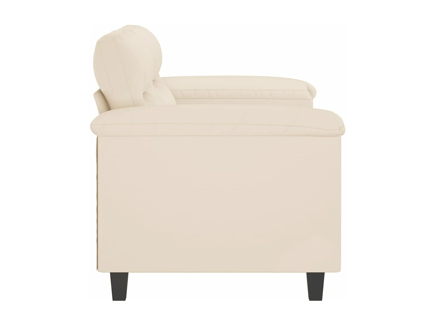 Canapé à 2 places Beige 120 cm Tissu microfibre