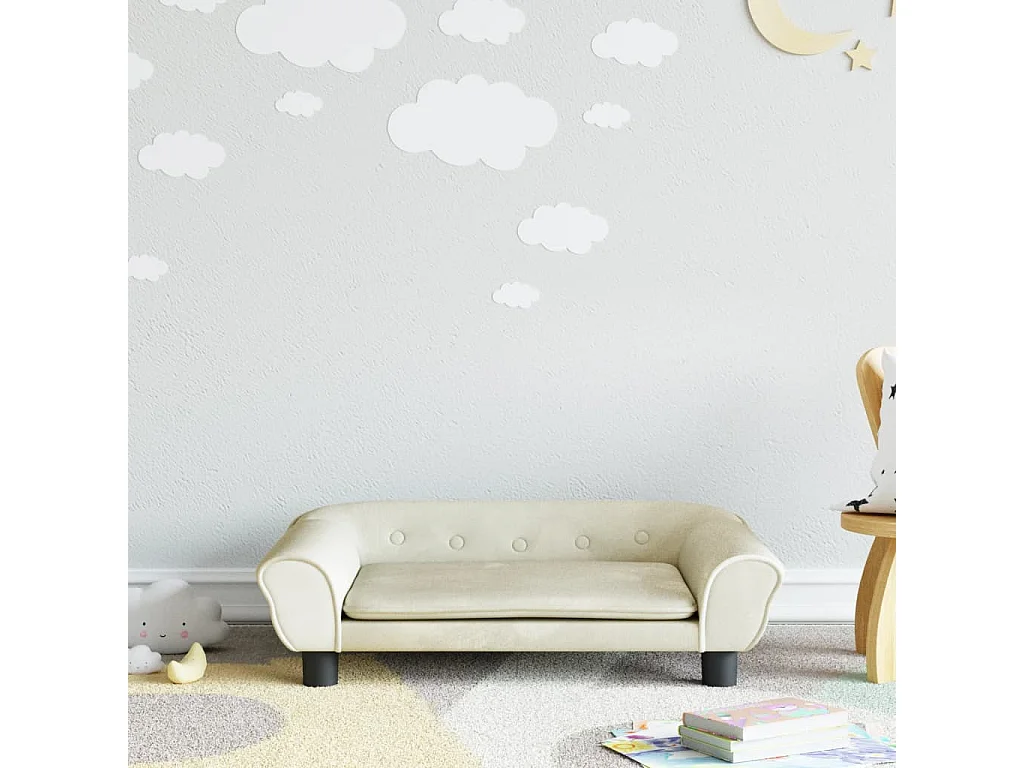 Canapé pour enfants crème 70x45x26 cm velours