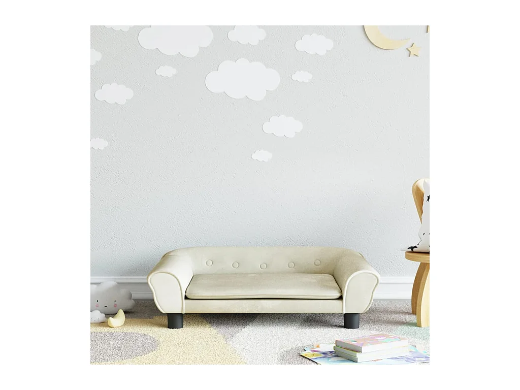 Canapé pour enfants crème 70x45x26 cm velours