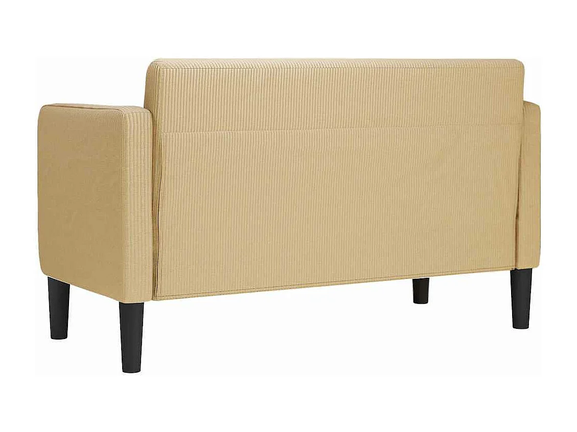 Canapé causeuse gris vert clair 109 cm tissu velours c?telé