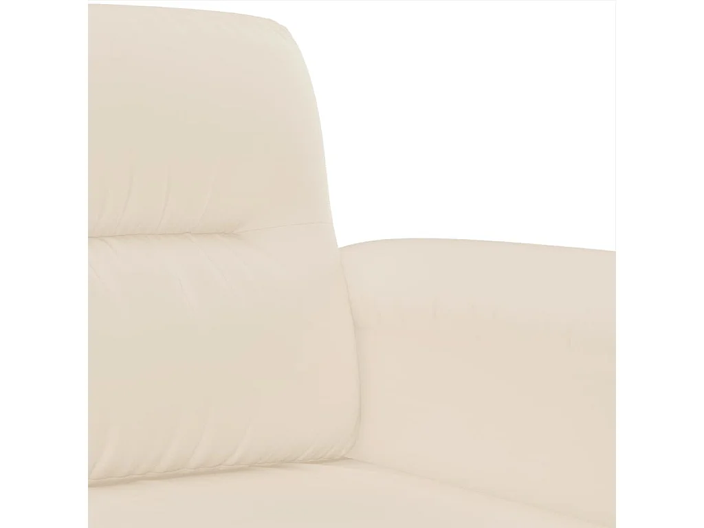 Canapé à 2 places Beige 140 cm Tissu microfibre