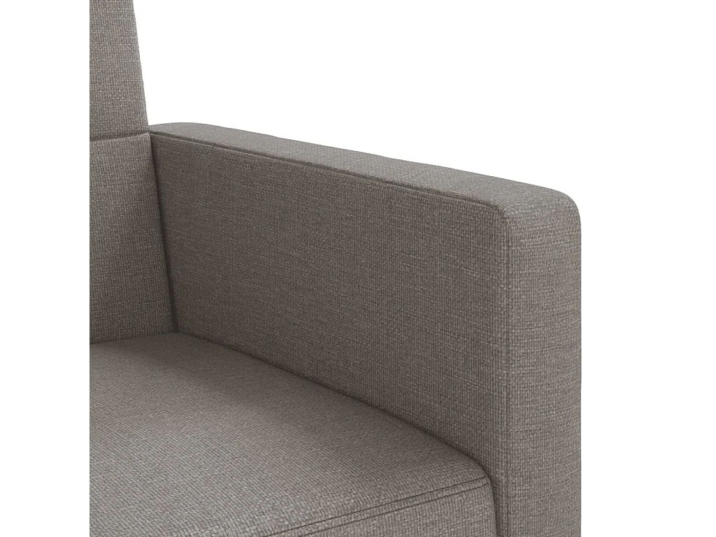 Divano letto con cuscini in tessuto color tortora