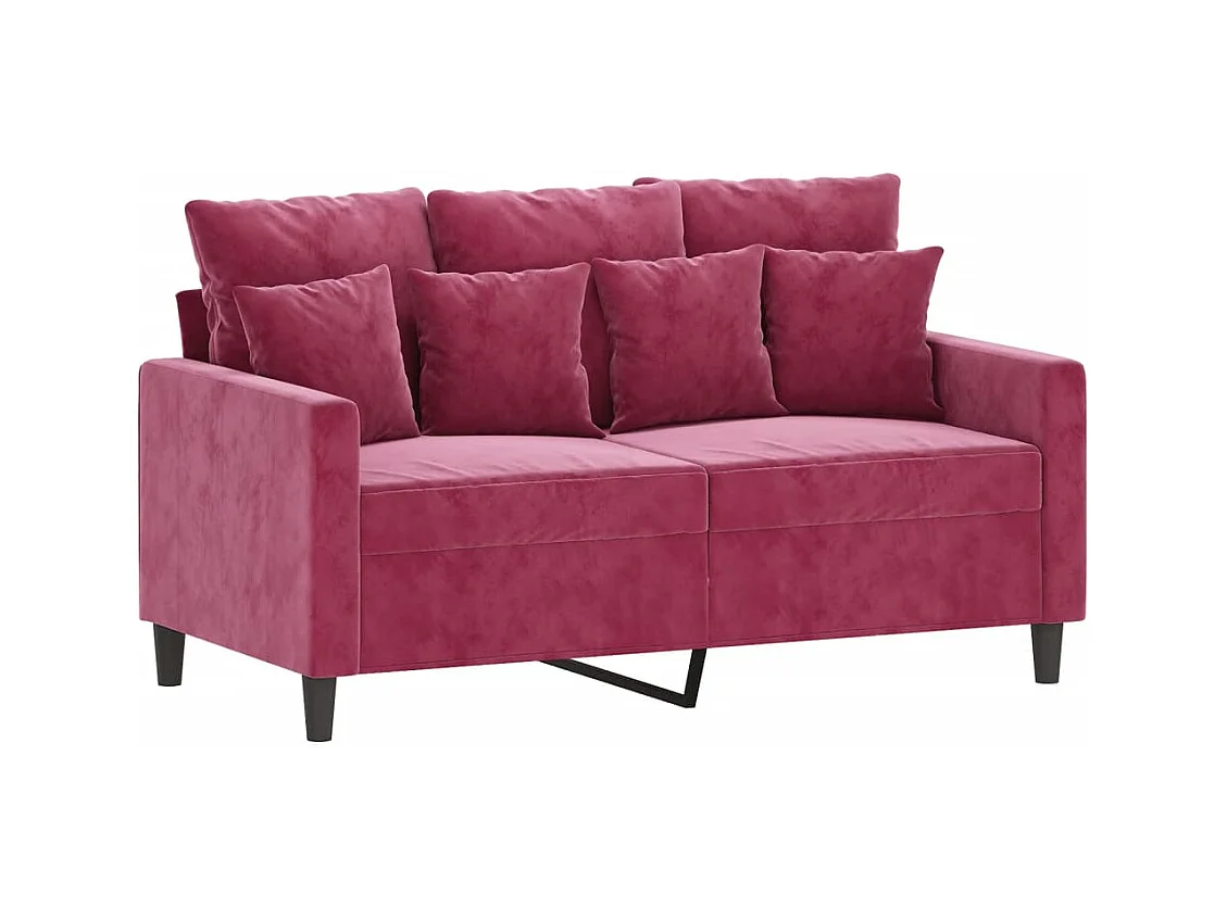 Ensemble de canapés 3 pcs avec coussins Rouge bordeaux Velours