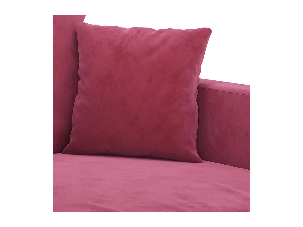 Ensemble de canapés 3 pcs avec coussins Rouge bordeaux Velours