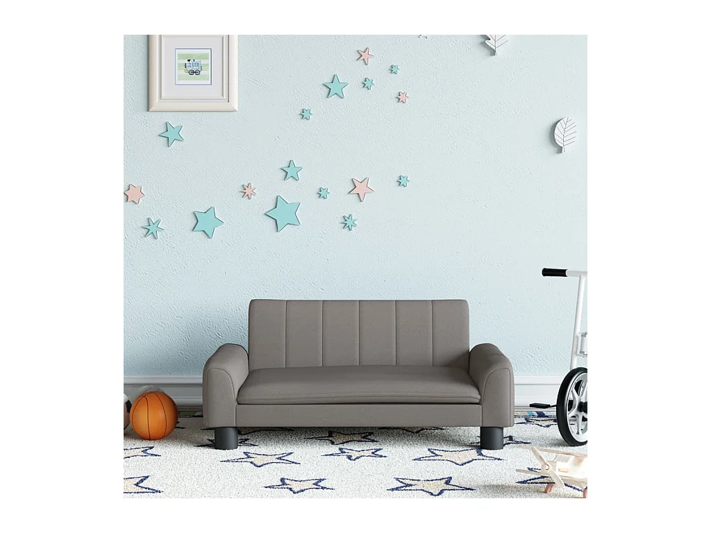 Canapé pour enfants taupe 70x45x30 cm tissu