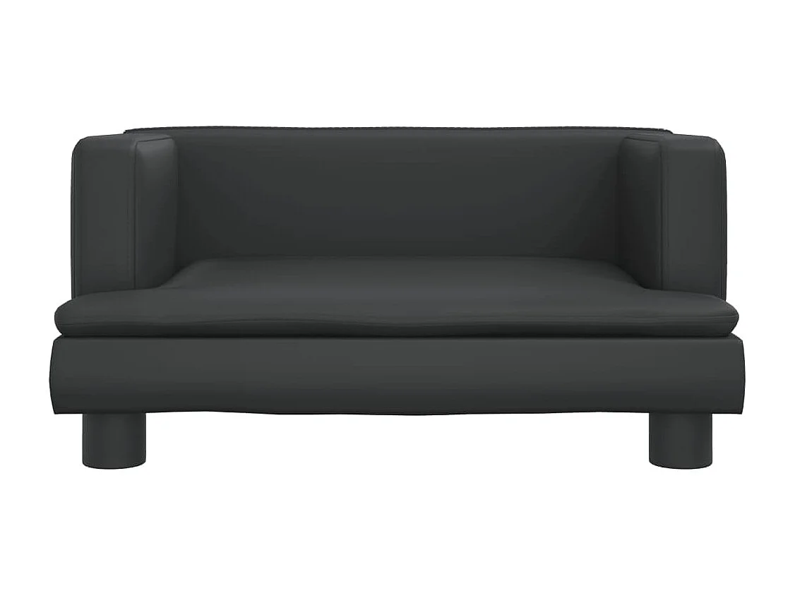 Zwarte kinderbank 60x40x30 cm imitatieleer