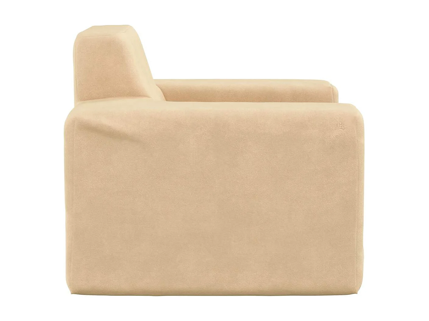 Kindersofa Creme Weicher Plüsch