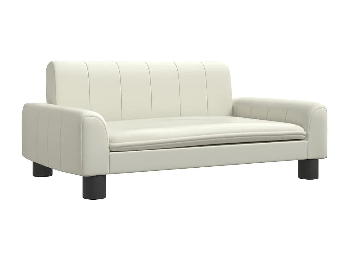 Divano per bambini crema 70x45x30 cm similpelle