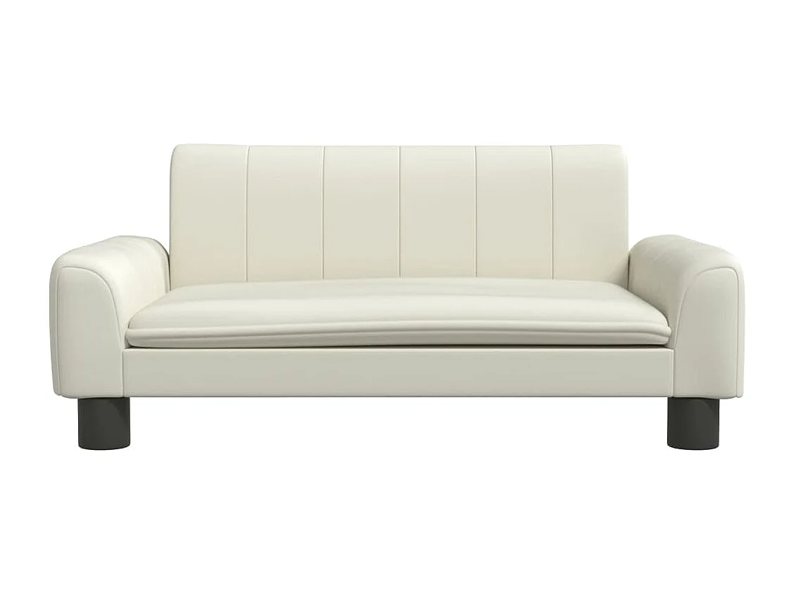 Divano per bambini crema 70x45x30 cm similpelle
