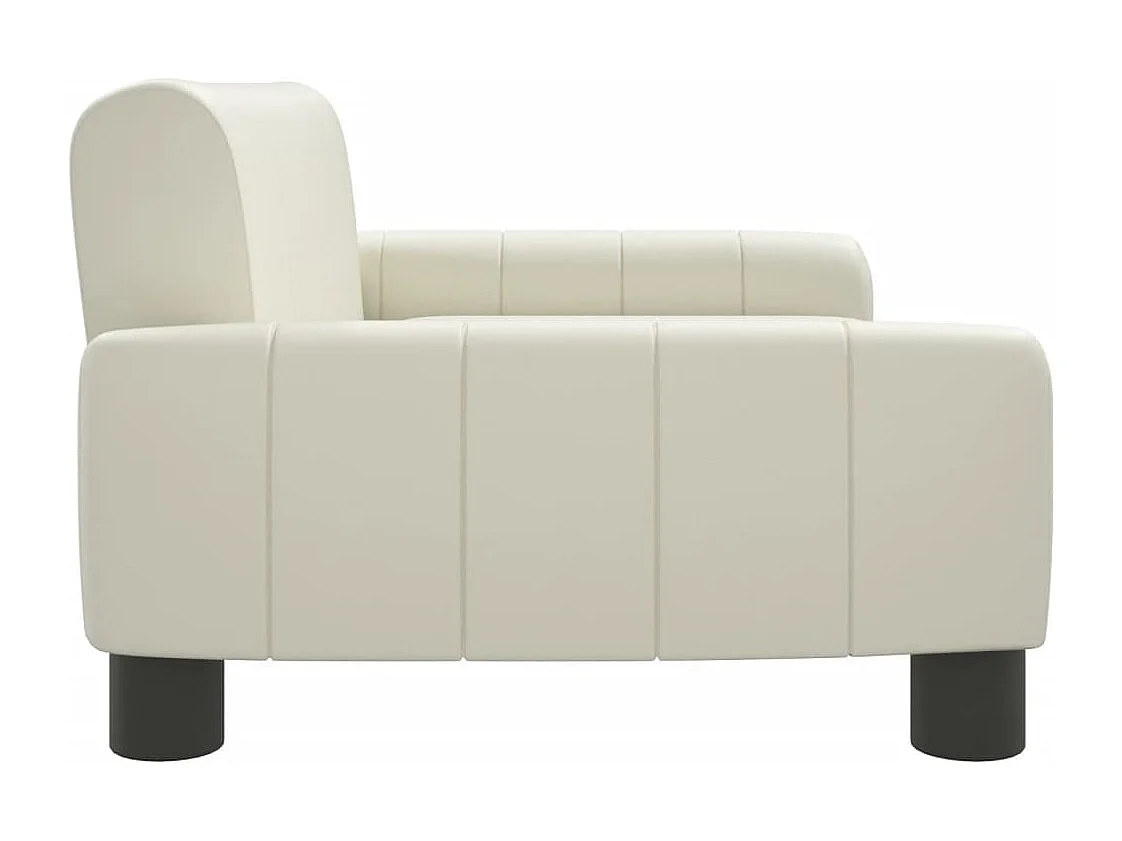 Divano per bambini crema 70x45x30 cm similpelle