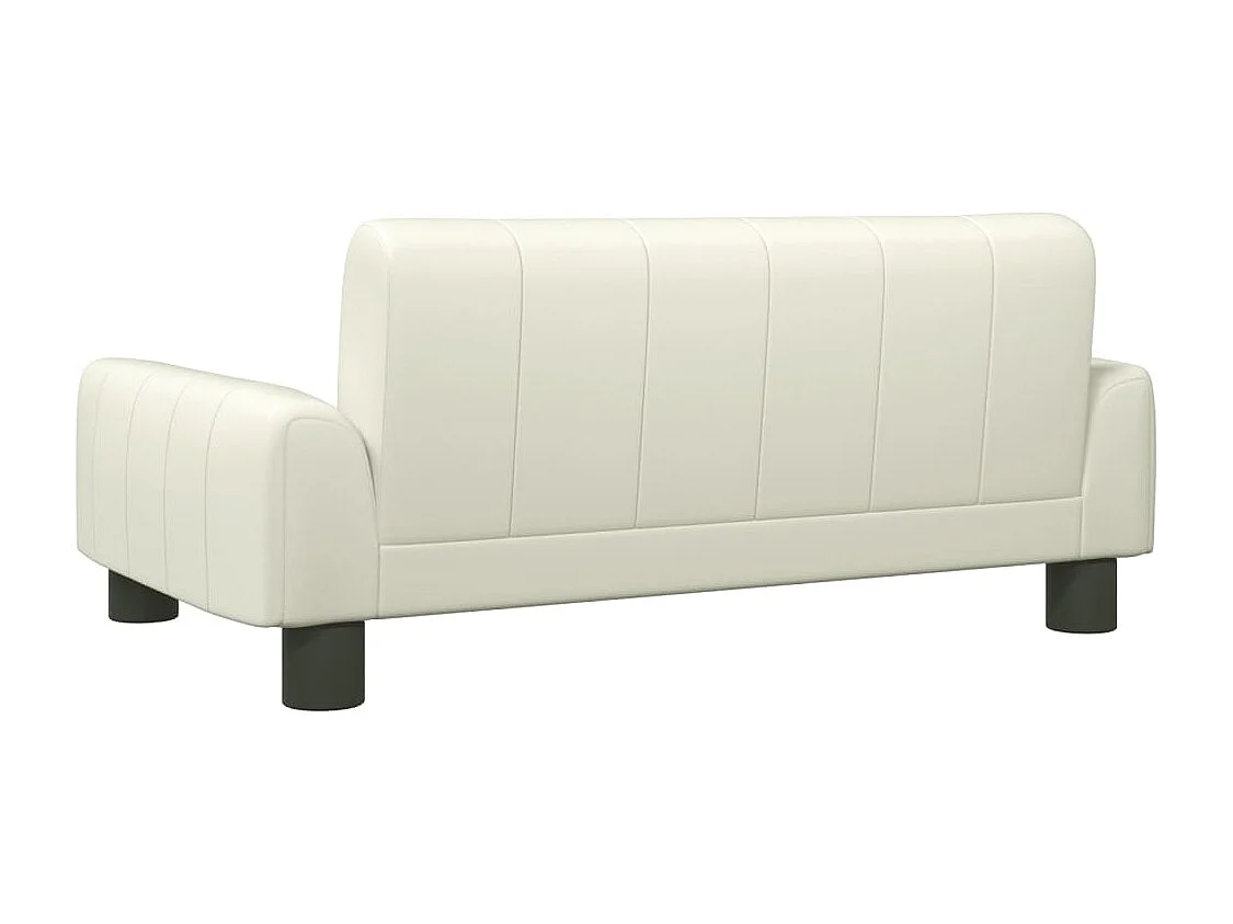 Divano per bambini crema 70x45x30 cm similpelle