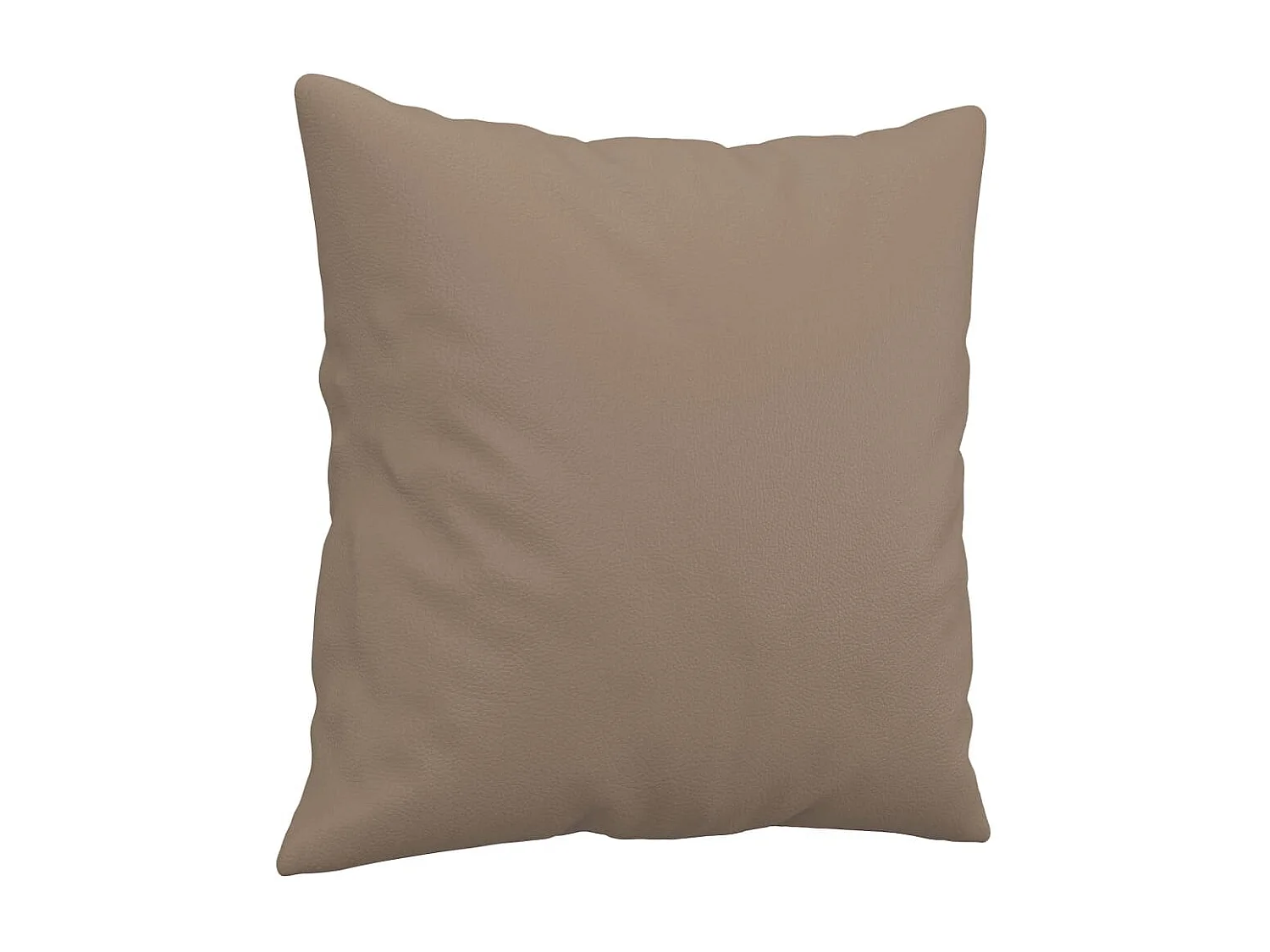 Sofá 2 plazas con cojines capuchino 140 cm polipiel